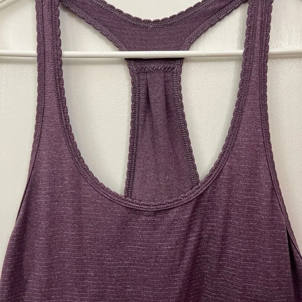 Lululemon 105 F Singlet in the color Heathered Purple Fog Tank Top Size 4
